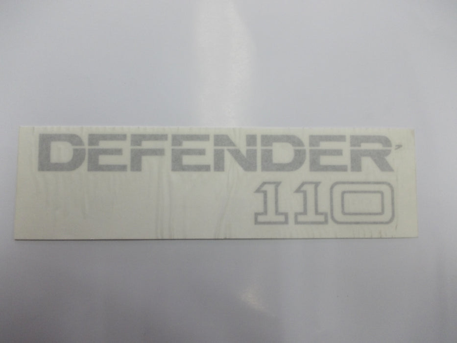BTR1049 - decal badge tape "Defender 110" silver on clear (27cm) Body Part Land Rover Range Rover Defender