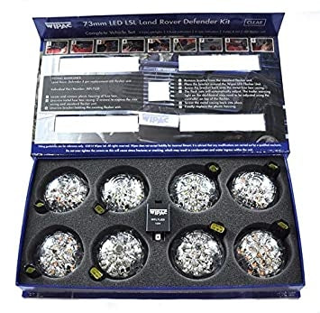 GL1191 - Light Kit LED 73mm Clear + relay WIPAC  by WipacElectrical Part Land Rover Range Rover Defender, Series