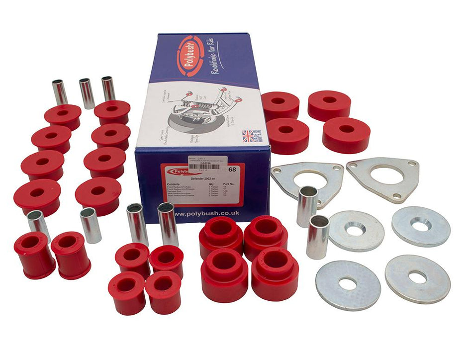 GA2198 - Polybush Classic Kit in Red  by PolybushSteering or Suspension Part Land Rover Range Rover Defender