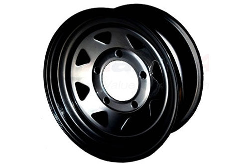GRW003 - Steel Wheel 8 Spoke - Black 7x16 - Terrafirma by TerrafirmaWheel System Part Land Rover Range Rover Defender, Discovery, Range Rover
