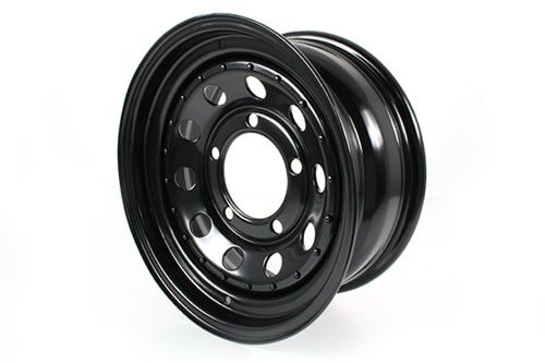 GRW006 - BLACK MODULAR 7x16 STEEL ROAD WHEEL - DEF - D1 - RRC by TerrafirmaWheel System Part Land Rover Range Rover Defender, Discovery, Range Rover