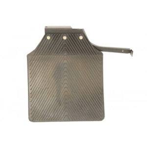 LR055330 - Mudflap 110 rear RH with bracket replacement GEEN LOGO, VLAK ZWART