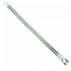 16.0083 - Braided Earth Strap with Battery Clamp 400mm Long