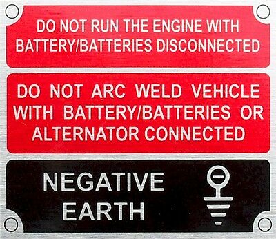 396116 - Warning Label – Battery Disconnect Electrical Part Land Rover Range Rover Series