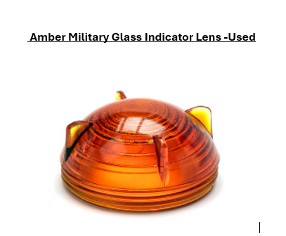600868 - Amber Military Glass Indicator Lens - Used  by Land RoverElectrical Part Land Rover Range Rover Series