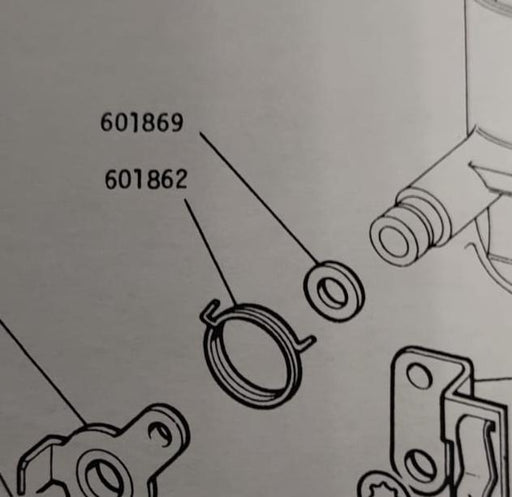 601862 - Large spring for choke swivel Engine Part Land Rover Range Rover Series