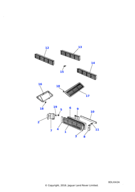390609 - LH capping fresh air grille finisher Cooling or Heating Part Land Rover Range Rover Range Rover