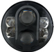 LED82BL - 7 inch high low beam headlight LHD black, with U shape parking light, (PAIR)  by AftermarketElectrical Part Land Rover Range Rover Defender, Range Rover, Series