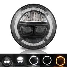 LED81 - 7 inch DOT DRL richtingaanwijzer LED koplamp (PAAR)