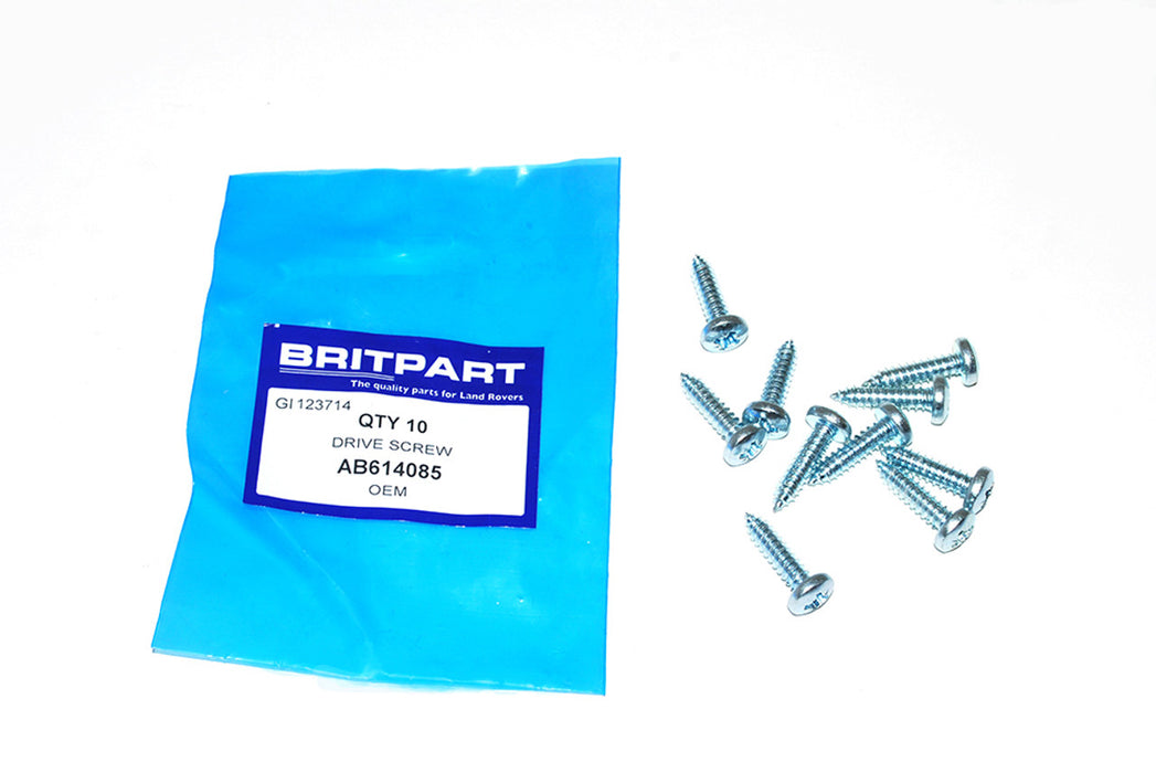 AB614085 - Drive Screw – No.14 – 1" Hardware Part Land Rover Range Rover Defender, Discovery, Range Rover, Series