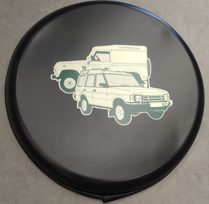 BA 042AH - Spare Wheel Cover 205 x 16 - Hard (with logo)  by AftermarketWheel System Part Land Rover Range Rover Defender, Discovery, Series