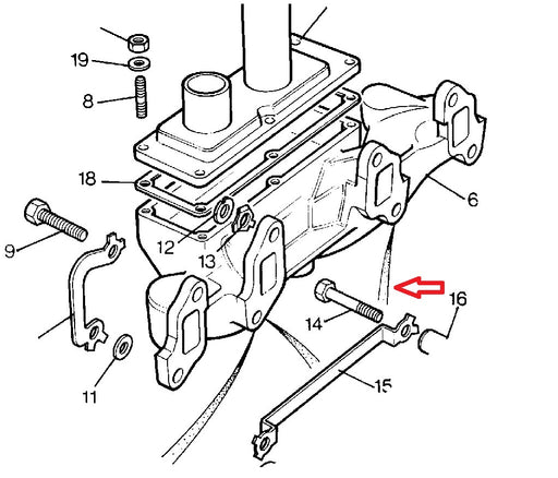 BH506441 - Bolt – 5/8" UNC x 5-1/2" – Exhaust Manifold  by Land RoverEngine Part Land Rover Range Rover Defender, Range Rover