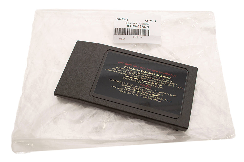 BTR3486RUN - Fusebox Cover Electrical Part Land Rover Range Rover Range Rover
