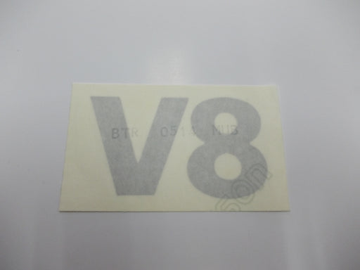 BTR514MUB - Badge – 10cm – V8 – Silver Accessory Land Rover Range Rover Defender