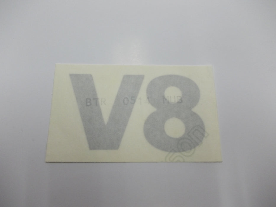 BTR514MUB - Badge – 10cm – V8 – Silver Accessory Land Rover Range Rover Defender