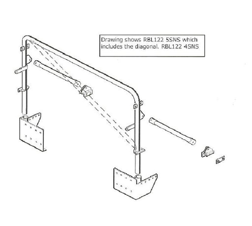 RBL1224SNS - Roll Cage – Soft Top  by Safety DevicesSafety or Security Part Land Rover Range Rover Defender