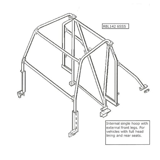 RBL1426SSS - Hard Top and County Station Wagon Roll Cage - Defender 90 Safety or Security Part Land Rover Range Rover Defender