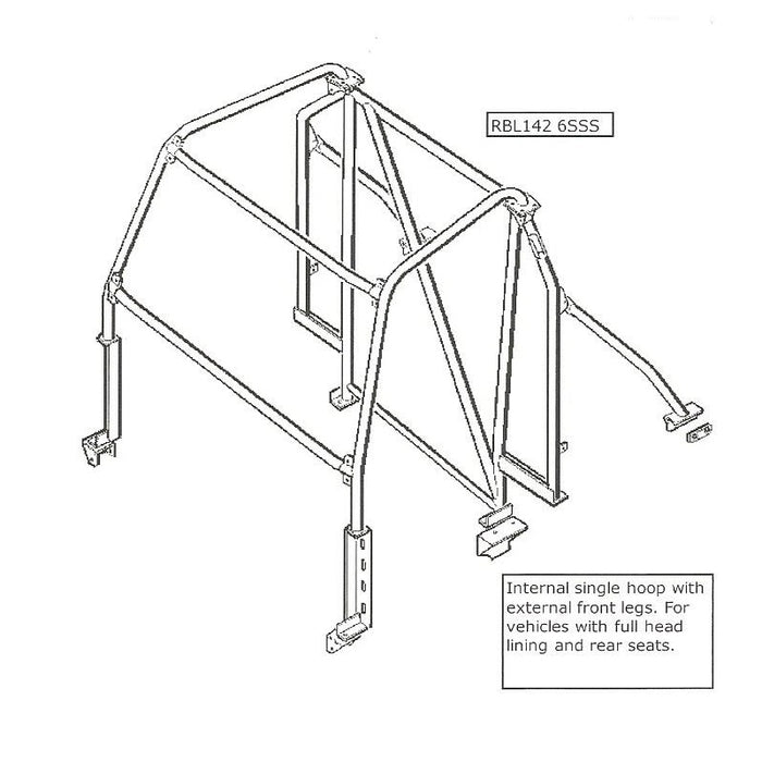 RBL1426SSS - Hard Top and County Station Wagon Roll Cage - Defender 90 Safety or Security Part Land Rover Range Rover Defender