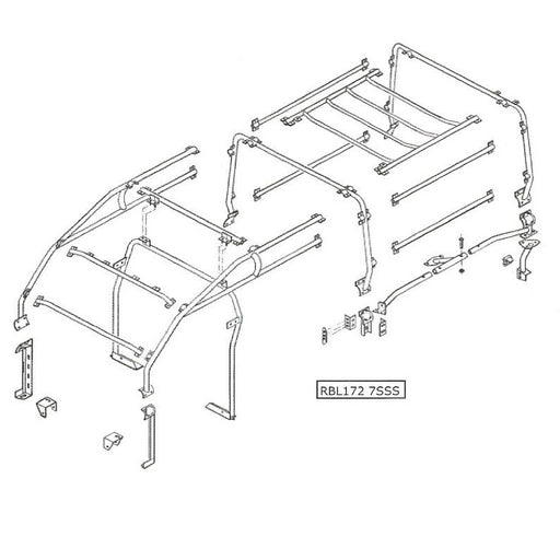 RBL1727SSS - Roll Cage – European NAS Spec – 8-Point  by Safety DevicesSafety or Security Part Land Rover Range Rover Defender