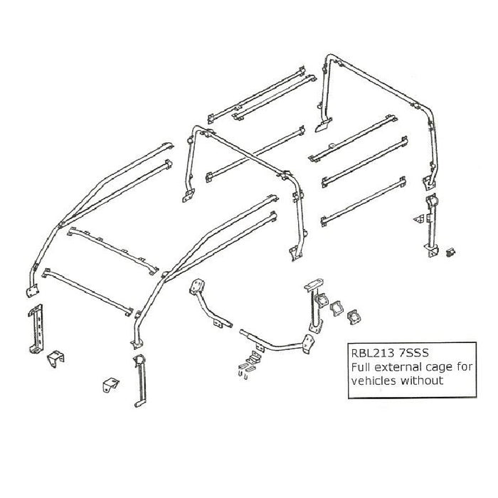 RBL2137SSS - Roll Cage – External – Non-Bulkhead Body Part Land Rover Range Rover Defender