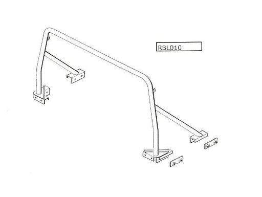 RBL0104SSS - Roll Bar – Bolt-On – Rear – No Diagonal Body Part Land Rover Range Rover Defender