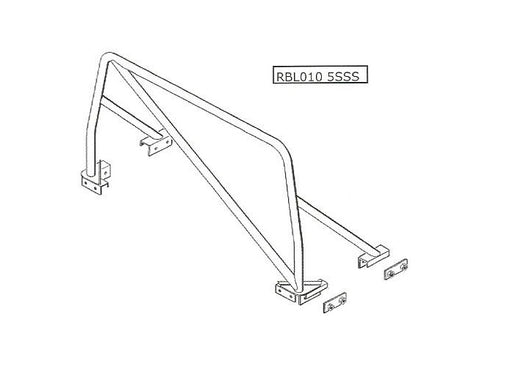 RBL0105SSS - Roll Bar – Bolt-On – Rear – Fixed Diagonal Body Part Land Rover Range Rover Defender
