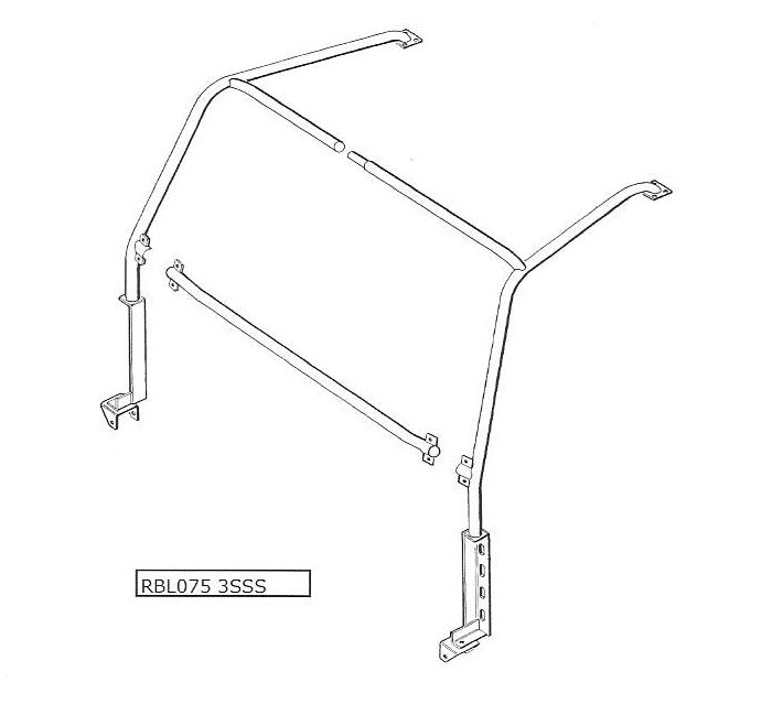 RBL0753SSS - Roll Cage – Crew Cab – Front External Body Part Land Rover Range Rover Defender