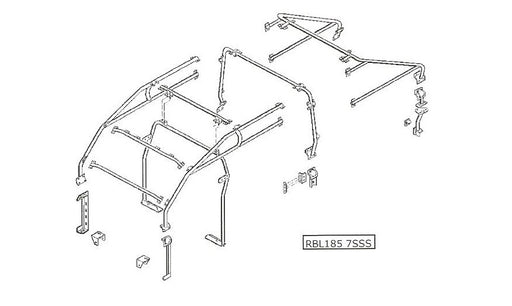 RBL1857SSS - Roll Cage – NAS Spec – 10-Point External  by Safety DevicesSafety or Security Part Land Rover Range Rover Defender