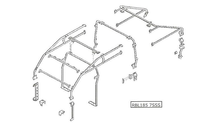 RBL1857SSS - Roll Cage – NAS Spec – 10-Point External  by Safety DevicesSafety or Security Part Land Rover Range Rover Defender