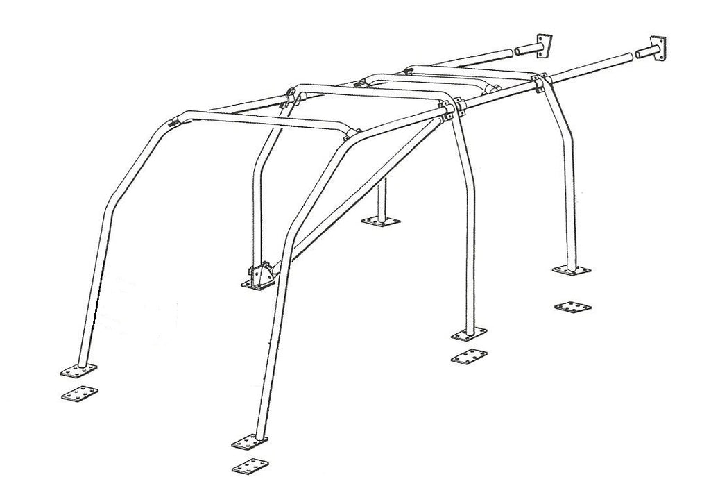 RBL0816SSS - Roll Cage – Internal – 5-Door Post-95 Rear A/C Body Part Land Rover Range Rover Discovery