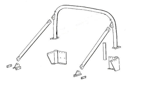 RBL1114SNS - Roll Bar – Truck Cab – Military – No Diagonal Body Part Land Rover Range Rover Defender