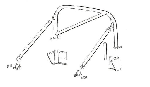 RBL1115SNS - Roll Bar – Truck Cab – Military – With Diagonal Body Part Land Rover Range Rover Defender