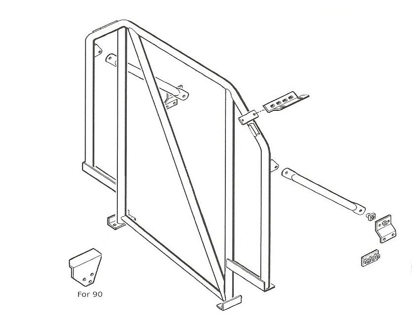 RBL0335SSS - Roll Bar – With Headlining – With Diagonal Body Part Land Rover Range Rover Defender