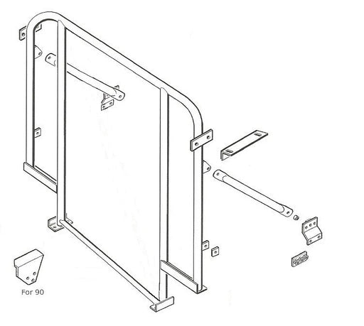 RBL1154SSS - Roll Bar Without Diagonal for Vehicles Without Headlining - Defender 90 Body Part Land Rover Range Rover Defender