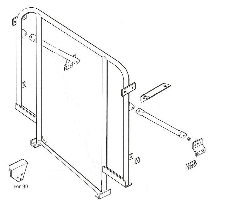 RBL1154SSS - Defender 90 Roll bar without diagonal for vehicles without headlining Body Part Land Rover Range Rover Defender