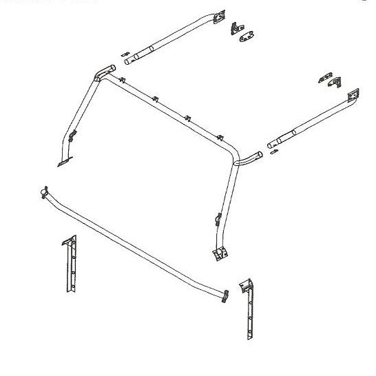 RBL1383SSS - Roll Cage - Front Cage -Fits H/Top and CSW  by Safety DevicesSafety or Security Part Land Rover Range Rover Defender