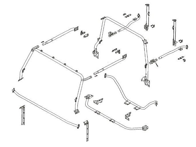 RBL1387SSS - Roll Cage - Rear Cage - Fits H/Top and CSW 90 Only  by Safety DevicesSafety or Security Part Land Rover Range Rover Defender
