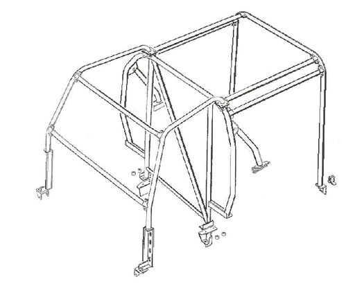 RBL1817SSS - Roll Cage – B & D Post Hoop – External Legs Body Part Land Rover Range Rover Defender