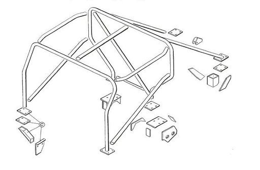 RBL1676SSS - Roll Cage – CDS Full Internal Weld-In Safety or Security Part Land Rover Range Rover Defender