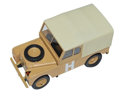 DA1237 - LR Series Military Miniature in Sand, 1:43 Scale Diecast Model  Land Rover Range Rover 