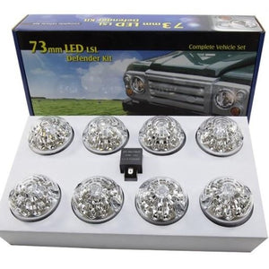 BA 9718 - LED 73mm Clear Lamp Upgrade Kit for Defender & Series Vehicles