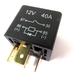 YWB10027L - relais 4-pins (geel) of (zwart met witte streep)