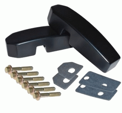GA1142B - Defender Windscreen Brackets - Billet Aluminum (Black)  by BritpartBody Part Land Rover Range Rover Defender