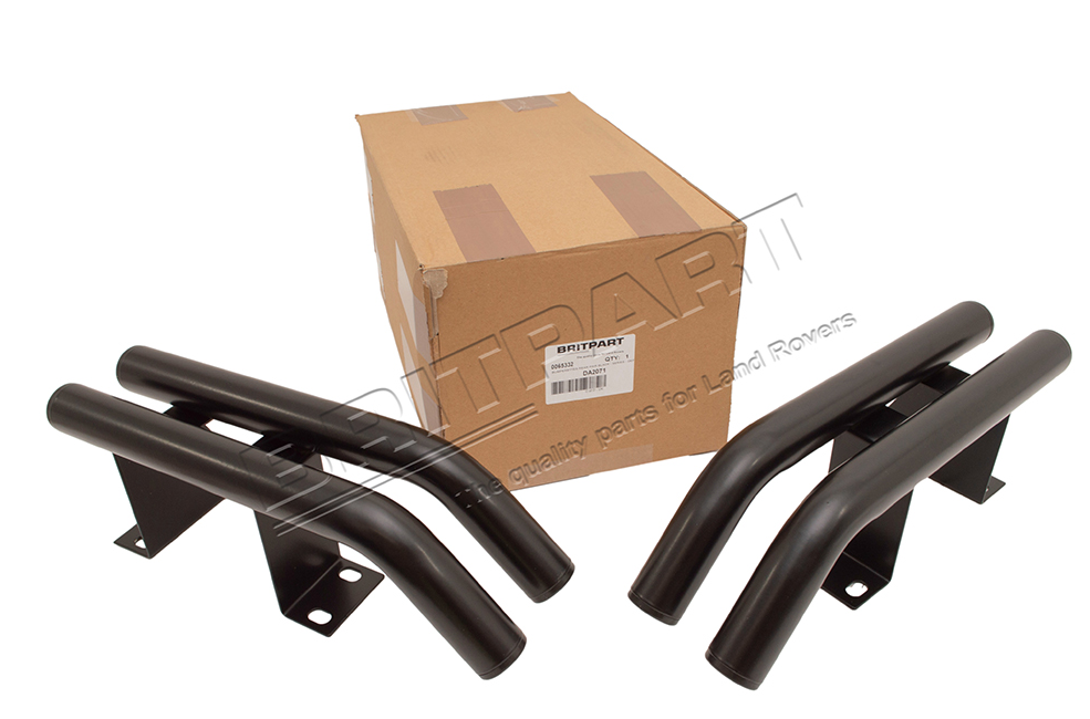 DA2071 - Rear Bumperettes Tubular – Black (Pair)  by AftermarketAccessory Land Rover Range Rover Defender, Series
