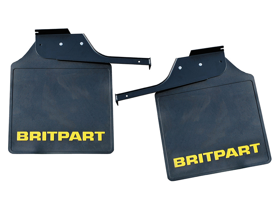 DA4535 - Pair of Mudflaps (Yellow Logo)  by Allmakes Land Rover Range Rover 