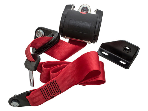 DA5080 - Red Seat Belt Defender SW Front LH - TD5 On Interior Accessory Land Rover Range Rover Defender