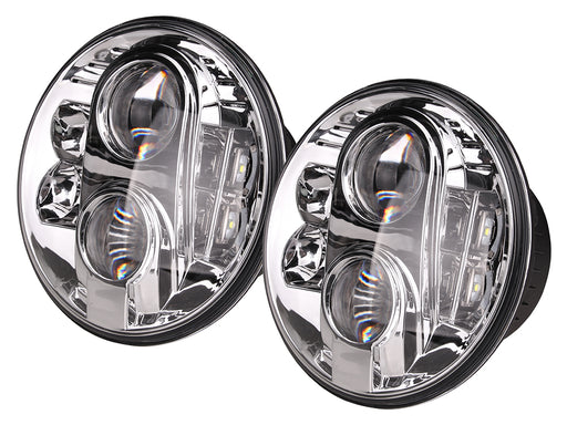 DA6282 - Pair 7 Inch Round LED Headlamp RHD - Defender Electrical Part Land Rover Range Rover Defender