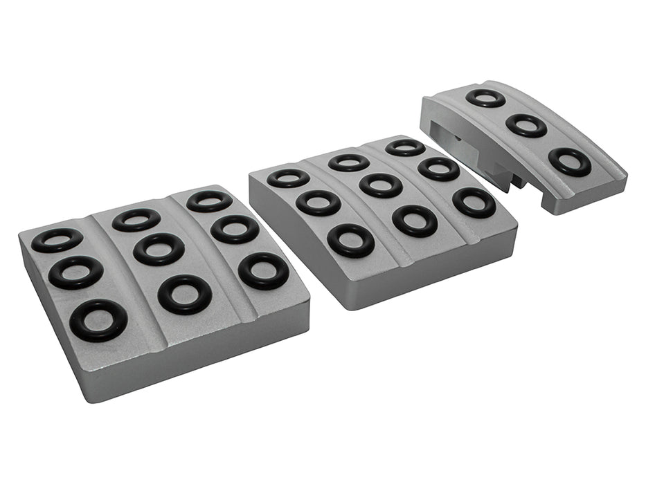 DA8857 - Defender TD5/Tdci Alum Pedal Covers - Silver  by Optimill Land Rover Range Rover 