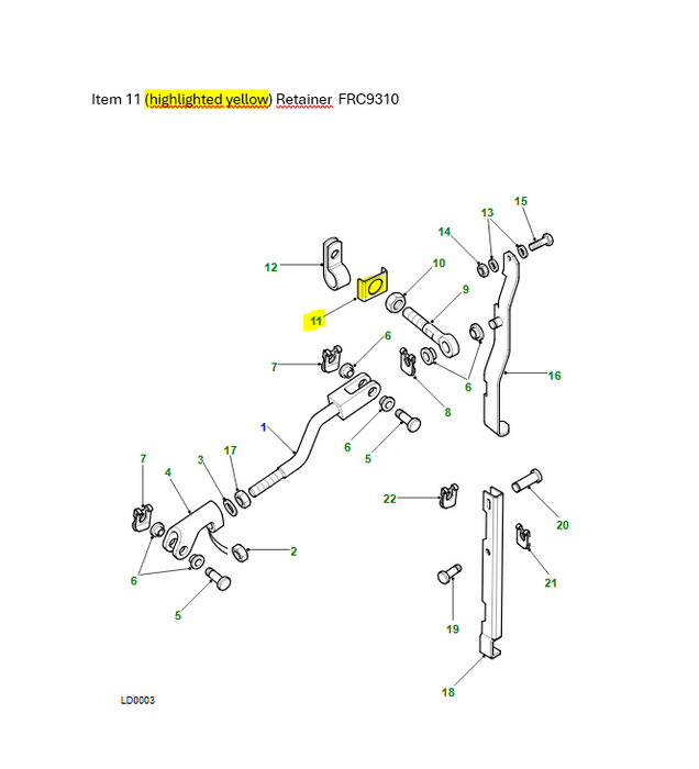 FRC9310 - retainer GENUINE LR  by Land RoverTransmission or Gearbox Part Land Rover Range Rover Defender, Range Rover