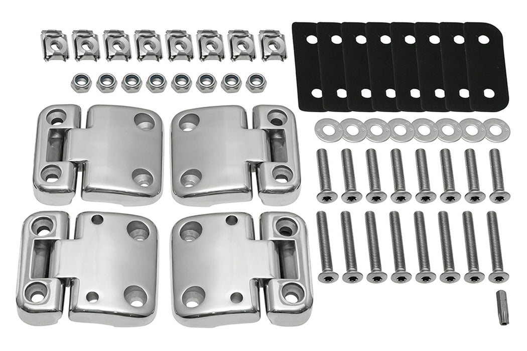 GA1951 - Stainless steel hinge kit front (4pcs)  by AftermarketBody Part Land Rover Range Rover Defender, Series